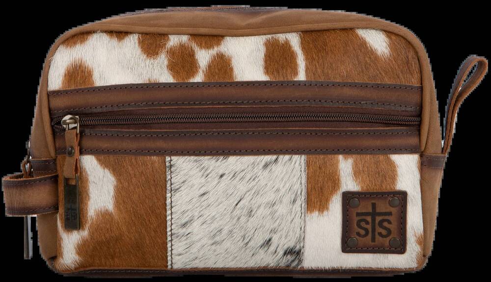 NEW STS RANCHWEAR shave bag in cowhide